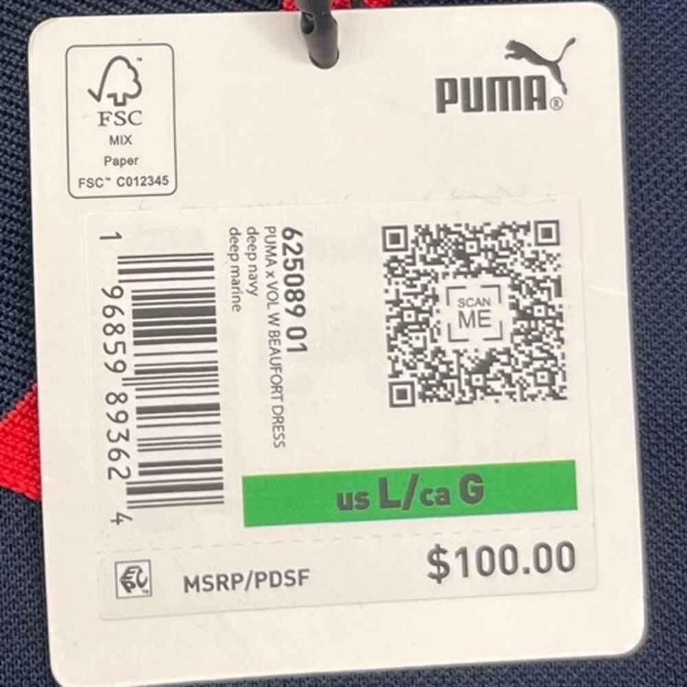 Puma Volition Beaufort Golf Dress Large NWT Navy Sleeveless MSRP $100 - Picture 4 of 5